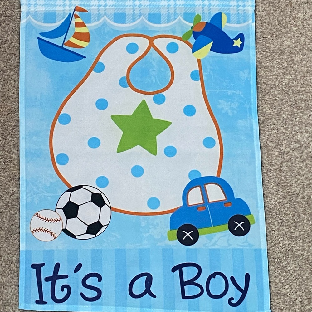 It’s A Boy Garden Flag - NWT